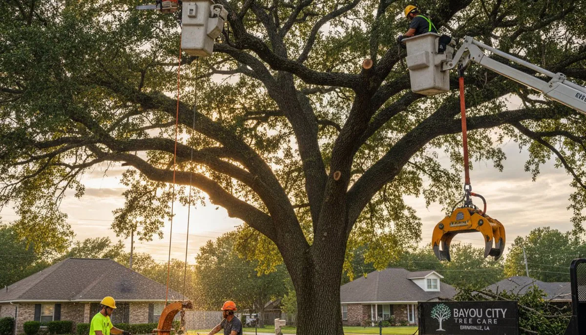 Professional tree removal service in Baton Rouge LA safely clearing trees and debris